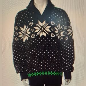 Polo Ralph Lauren Shawl Collar Fair Isle cashmere angora cotton Sweater sz XXL